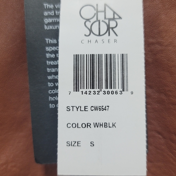 Chaser Blocked 100% Leather Bomber Jacket - Picture 5 of 10